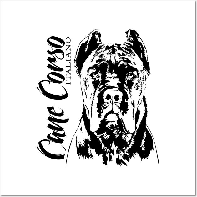 Cane Corso Italiano dog portrait dog mom Wall Art by wilsigns